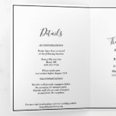 Trois Volets Élégant moderne Tripli Lettre pliée Invitation pli (Intérieur en premier)