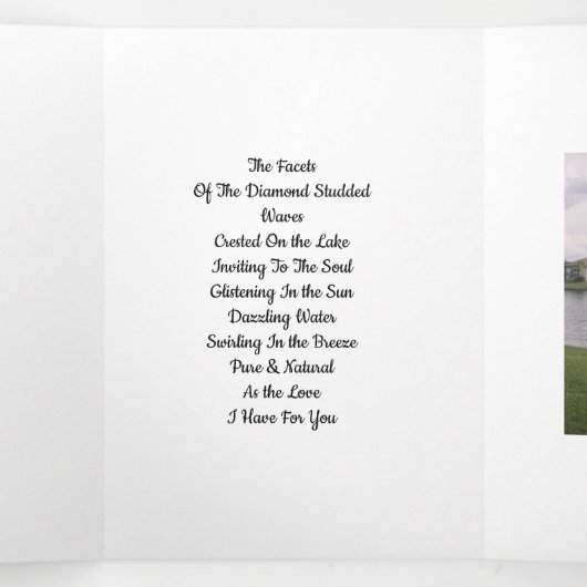 Trois Volets Facettes De L'Amour Carte Tri-Fold (Intérieur au milieu)