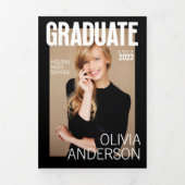 Trois Volets Faire-part de fin d'études du magazine tendance (Page de couverture)