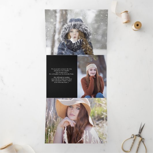 Trois Volets Faire-part Tri-Fold (Intérieur)