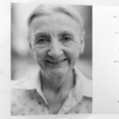 Trois Volets Floral Turquoise rose Abstrait Memorial Programme (Intérieur en premier)