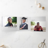 Trois Volets Golden Graduate Multi Photo Tri-Fold Faire-part (Intérieur)
