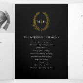 Trois Volets Histoire et mariage du programme en or noir (Intérieur au milieu)