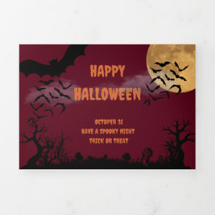 Trois Volets Invitation à la fête d'Halloween