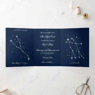 Trois Volets Invitation au mariage romantique BookTok - Taurus/
