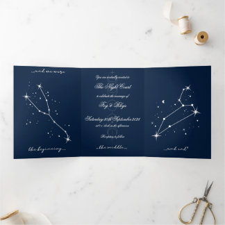Trois Volets Invitation au mariage romantique BookTok - Taurus/