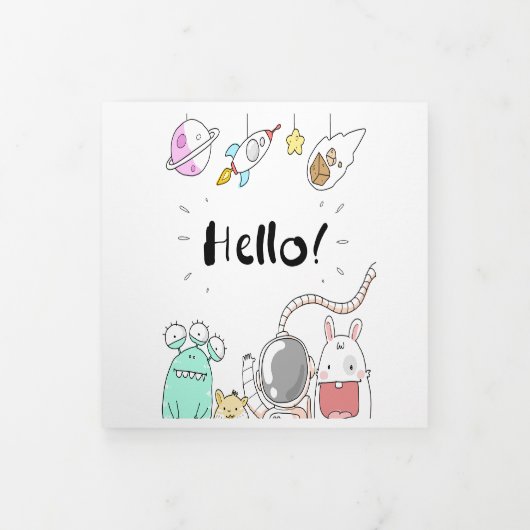 Trois Volets Invitation d'anniversaire de l'aventure spatiale - (Protection)