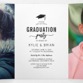 Trois Volets Invitation de la partie photographique de double d (Intérieur au milieu)