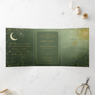 Trois Volets Invitation de mariage Barbara + Tim Trifold R14