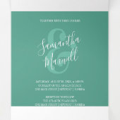 Trois Volets Invitation de mariage de destination (Intérieur au milieu)