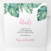 Trois Volets Invitation de mariage de destination (Intérieur en premier)