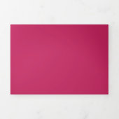 Trois Volets Invitation de mariage floral Fuschia 3in1 et RSVP (Page de couverture)