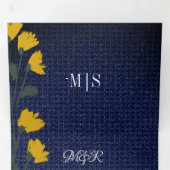 Trois Volets Invitation de mariage triptyque Denim & Wild Flowe (Intérieur en premier)