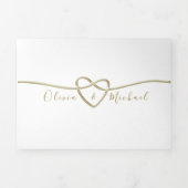Trois Volets Invitation de mariage triptyque élégante simple (Page de couverture)