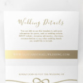 Trois Volets Invitation de mariage triptyque élégante simple (Intérieur en premier)