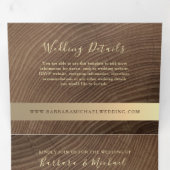 Trois Volets Invitation de mariage triptyque en bois 3 en 1 (Intérieur en premier)