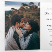 Trois Volets Invitation photo mariage simple (Intérieur en premier)