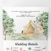 Trois Volets Invitation pliable triptyque de mariage rustique e (Intérieur en premier)