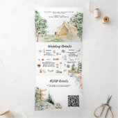 Trois Volets Invitation pliable triptyque de mariage rustique e (Intérieur)