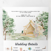 Trois Volets Invitation pliable triptyque de mariage rustique e (Intérieur en premier)