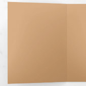 Trois Volets Invitation Pliable Triptyque - Sable Chaud (Intérieur en premier)