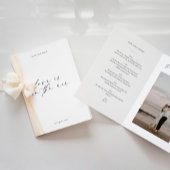 Trois Volets Invitation "Save the Date" Triptyque avec Photo