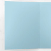 Trois Volets Invitation Triptyque Élégante Bleu Clair Simple (Intérieur en premier)