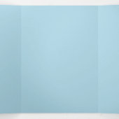 Trois Volets Invitation Triptyque Élégante Bleu Clair Simple (Intérieur au milieu)