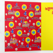 Trois Volets Joyeuse carte d'anniversaire 4, #4 Anniversaire Ja (Intérieur en premier)