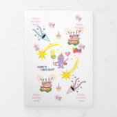 Trois Volets Joyeux Anniversaire Carte Tri-Fold Cakecupake Pieu (Page de couverture)