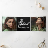 Trois Volets Le Faire-part Tri-Fold Multi Photo Graduate (Intérieur)