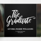 Trois Volets Le Faire-part Tri-Fold Multi Photo Graduate (Intérieur au milieu)