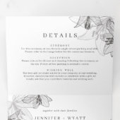 Trois Volets Les Lys Floraux En Une Seule Invitation (Intérieur en premier)