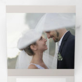 Trois Volets Mariage Spécial Ajouter Photo Faire-part Tri-Fold (Intérieur en premier)