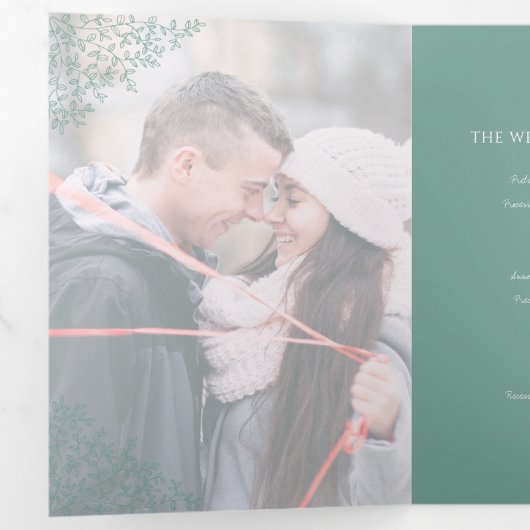 Trois Volets Monographie de la feuille de sauge verte programme (Intérieur en premier)