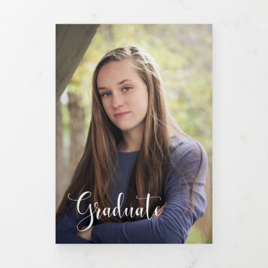 Trois Volets Multiples Faire-part de graduation photo triplé (Page de couverture)