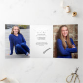 Trois Volets Multiples Faire-part de graduation photo triplé (Intérieur)