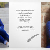 Trois Volets Multiples Faire-part de graduation photo triplé (Intérieur au milieu)