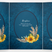 Trois Volets Nuestra Boda 6 pages Mariage espagnol Invitation (Intérieur au milieu)