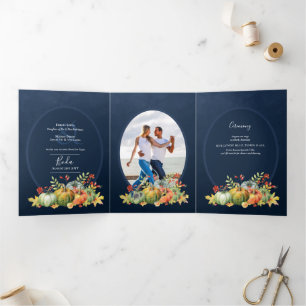 Trois Volets Nuestra Boda 6 pages Mariage espagnol Invitation