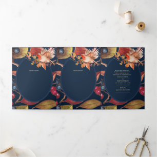 Trois Volets Nuestra Boda 6 pages Mariage espagnol Invitation