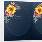 Trois Volets Nuestra Boda 6 pages Sunflower Mariage Invitation (Intérieur en premier)