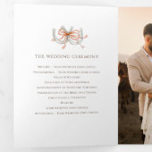 Trois Volets Photo ruban de programme de mariage de Horseshoe F (Intérieur en premier)