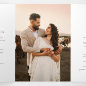 Trois Volets Photo ruban de programme de mariage de Horseshoe F (Intérieur au milieu)