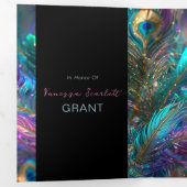 Trois Volets Plumes glamour Douceur 16 Invitation de fête (Intérieur en premier)