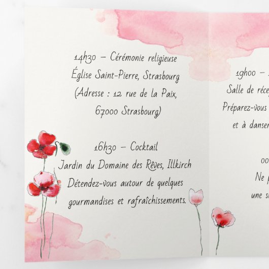 Trois Volets Programme "Coquelicots" (Intérieur en premier)