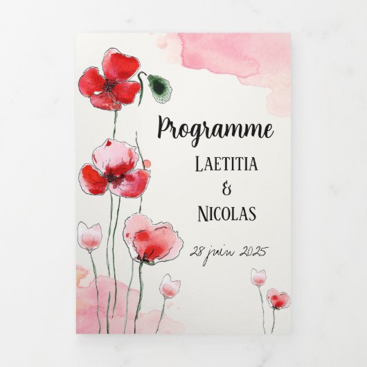 Trois Volets Programme "Coquelicots" (Page de couverture)