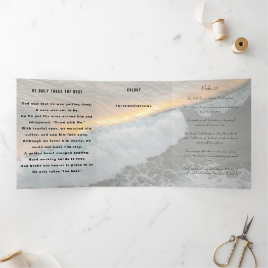 Trois Volets Programme de célébration de la vie d'Alzheimer (Intérieur)