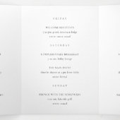 Trois Volets Programme de mariage de l'âge bleu et or de la Mar (Intérieur au milieu)