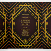 Trois Volets Programme de mariage Gatsby Gold 2020 (Intérieur au milieu)